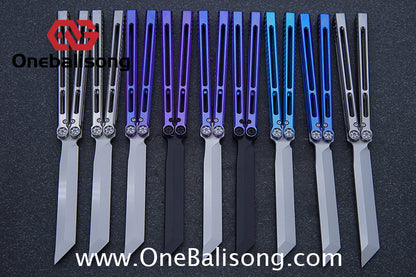 APOCALYPSE TIANQI Telesto Balisong Titanium Alloy Handle+VG10 Stainless Steel Blade Bushing