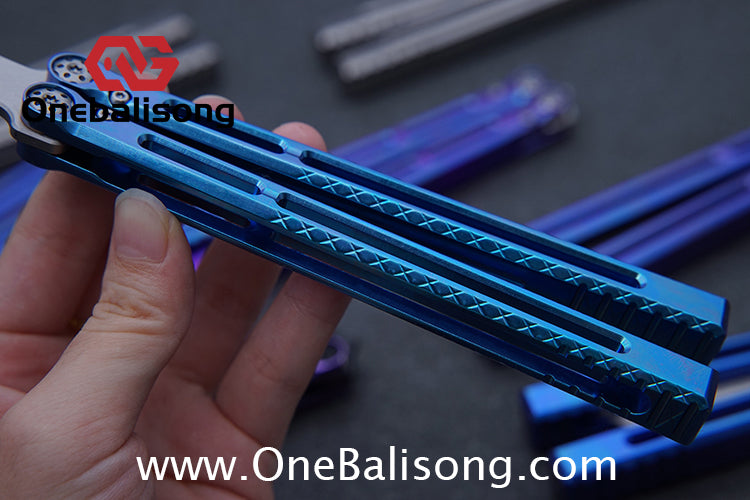 APOCALYPSE TIANQI Telesto Balisong Titanium Alloy Handle+VG10 Stainless Steel Blade Bushing