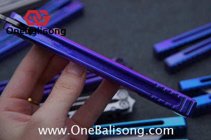APOCALYPSE TIANQI Telesto Balisong Titanium Alloy Handle+VG10 Stainless Steel Blade Bushing