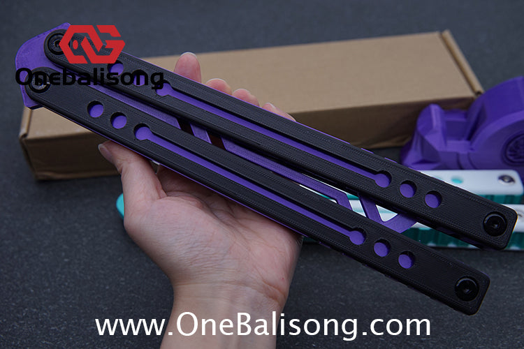 Giant nautilus Balisong Plastic Trainer Outdoor Safe EDC Practice Knife Fancy Folding Knife