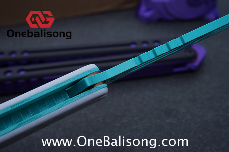 Giant nautilus Balisong Plastic Trainer Outdoor Safe EDC Practice Knife Fancy Folding Knife
