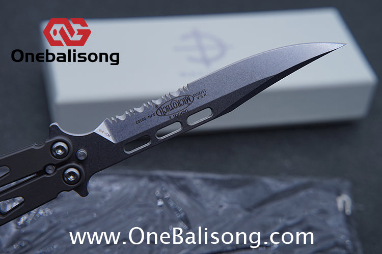 Baliplus Particle Balisong Clone TC4 Titanium Alloy Handle VG10 Stainless Steel Blade