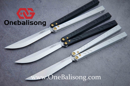 Baliplus 7075 BB Balisong Clone Seven Aluminum Alloy Stainless Steel Live/Fake Blade Bushing