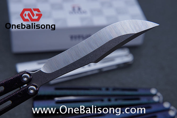 TITUS Vixen Ceramic Version Clone Balisong 7075 Aluminum Alloy Handle Stainless Steel Fake Blade Bushing