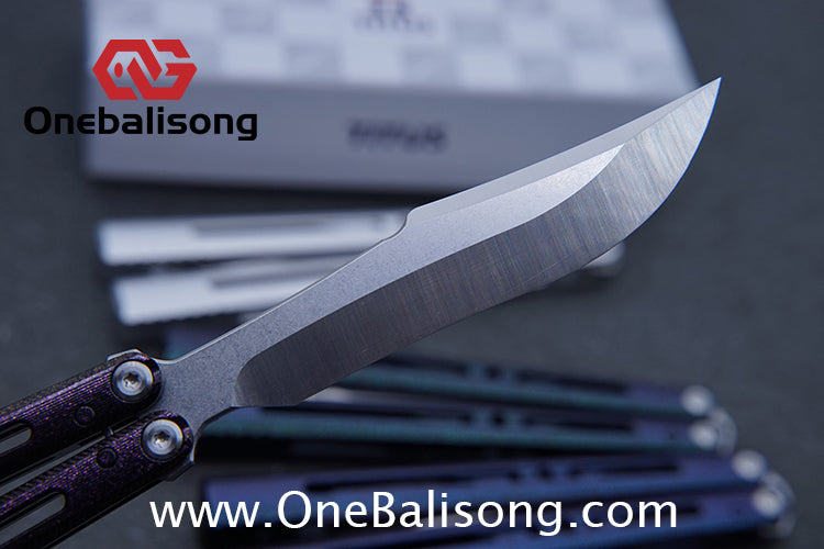 TITUS Vixen Ceramic Version Clone Balisong 7075 Aluminum Alloy Handle Stainless Steel Fake Blade Bushing
