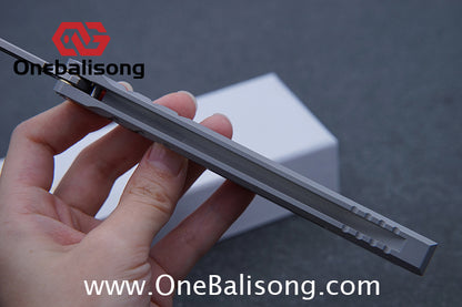 Cold Blade Hex Balisong Customization REP Sandblasting Version 7075 Aluminum Alloy Handle 420 Fake Blade Bushing