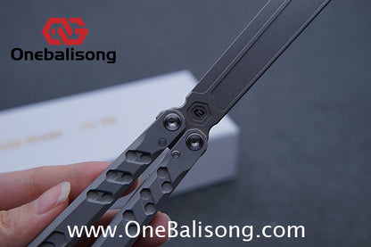 Cold Blade Hex Balisong Customization REP Sandblasting Version 7075 Aluminum Alloy Handle 420 Fake Blade Bushing