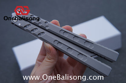 Cold Blade Hex Balisong Customization REP Sandblasting Version 7075 Aluminum Alloy Handle 420 Fake Blade Bushing