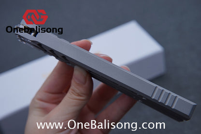 Cold Blade Hex Balisong Customization REP Sandblasting Version 7075 Aluminum Alloy Handle 420 Fake Blade Bushing