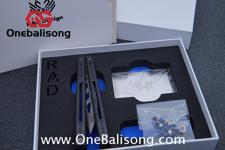 RAD Cygnus V2 Genuine Balisong Titanium-6AL-4V Handle CPM-S35VN Stainless Steel Blade Bushing