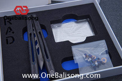 RAD Cygnus V2 Genuine Balisong Titanium-6AL-4V Handle CPM-S35VN Stainless Steel Live Blade Bushing