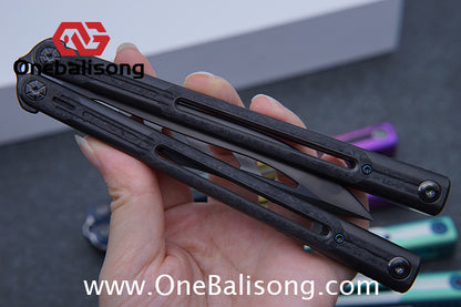 RAD Cygnus V2 Genuine Balisong Titanium-6AL-4V Handle CPM-S35VN Stainless Steel Live Blade Bushing
