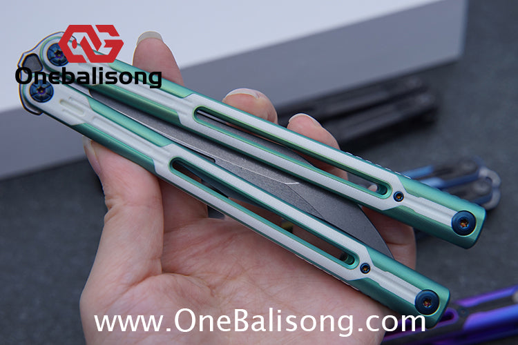 RAD Cygnus V2 Genuine Balisong Titanium-6AL-4V Handle CPM-S35VN Stainless Steel Blade Bushing