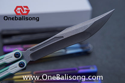 RAD Cygnus V2 Genuine Balisong Titanium-6AL-4V Handle CPM-S35VN Stainless Steel Live Blade Bushing