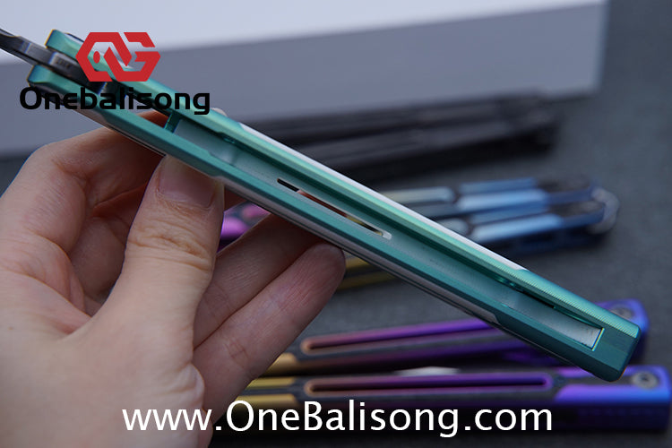 RAD Cygnus V2 Genuine Balisong Titanium-6AL-4V Handle CPM-S35VN Stainless Steel Blade Bushing