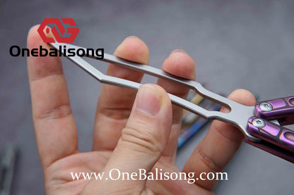 theone viper clone Titanium handle Damascus blade bushing One-piece structure