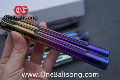 RAD Cygnus V2 Genuine Balisong Titanium-6AL-4V Handle CPM-S35VN Stainless Steel Live Blade Bushing