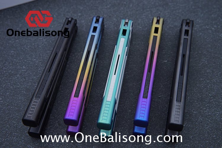 RAD Cygnus V2 Genuine Balisong Titanium-6AL-4V Handle CPM-S35VN Stainless Steel Blade Bushing