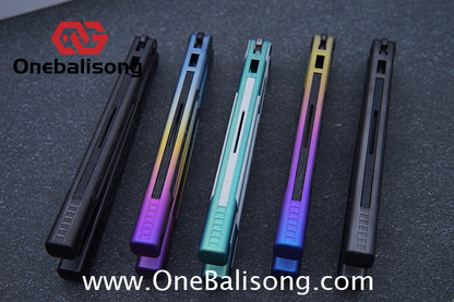 RAD Cygnus V2 Genuine Balisong Titanium-6AL-4V Handle CPM-S35VN Stainless Steel Live Blade Bushing