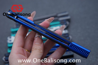 APOCALYPSE TIANQI Cygnus Clone v3.5 Blue screw 7075 Aluminum alloy handle bushing stainless steel blade