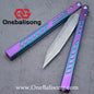 Theone Titanium Falcon Balisong  clone Titanium-handle stainless blade bushing