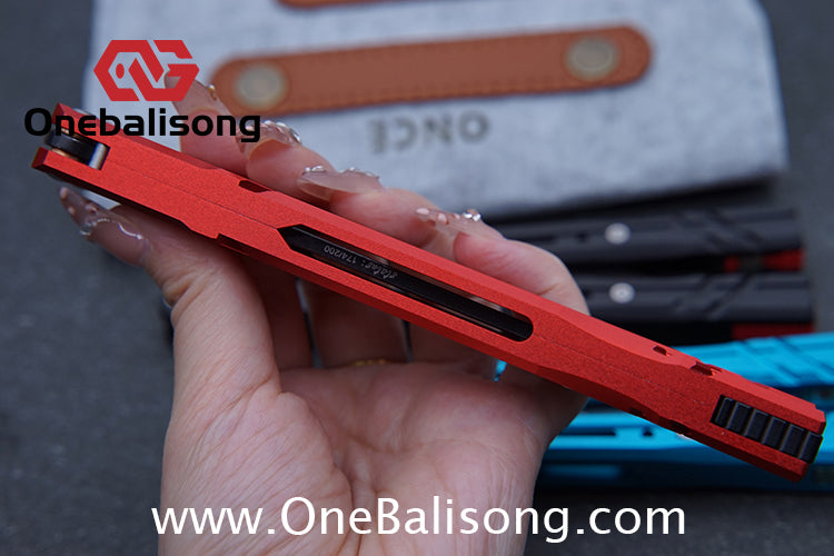 Once Mouse Balisong 7075 Aluminum Alloy Splicing Handle Stainless Steel Blade Bushings