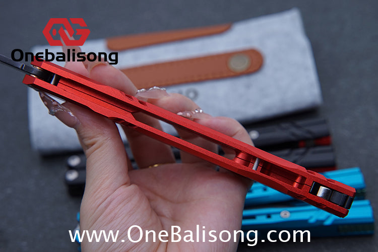Once Mouse Balisong 7075 Aluminum Alloy Splicing Handle Stainless Steel Blade Bushings