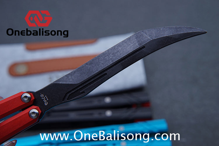 Once Mouse Balisong 7075 Aluminum Alloy Splicing Handle Stainless Steel Blade Bushings