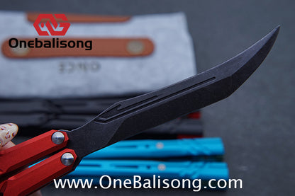 Once Mouse Balisong 7075 Aluminum Alloy Splicing Handle Stainless Steel Blade Bushings
