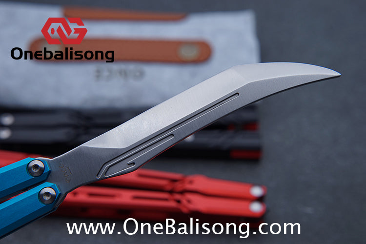 Once Mouse Balisong 7075 Aluminum Alloy Splicing Handle Stainless Steel Blade Bushings
