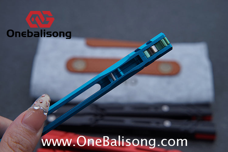 Once Mouse Balisong 7075 Aluminum Alloy Splicing Handle Stainless Steel Blade Bushings