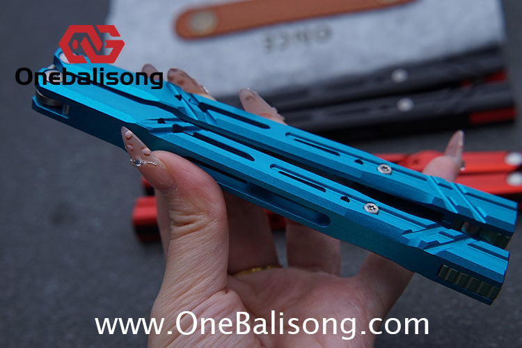 Once Mouse Balisong 7075 Aluminum Alloy Splicing Handle Stainless Steel Blade Bushings