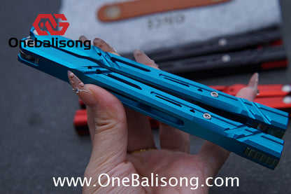 Once Mouse Balisong 7075 Aluminum Alloy Splicing Handle Stainless Steel Blade Bushings