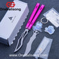AKD Anlan 7075 channe Aluminum Alloy Handle Stainless Steel Blade Bushings