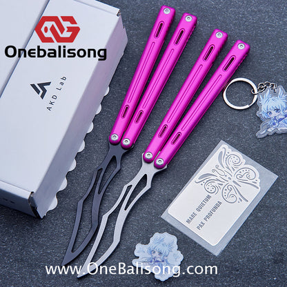 AKD Anlan 7075 channe Aluminum Alloy Handle Stainless Steel Blade Bushings