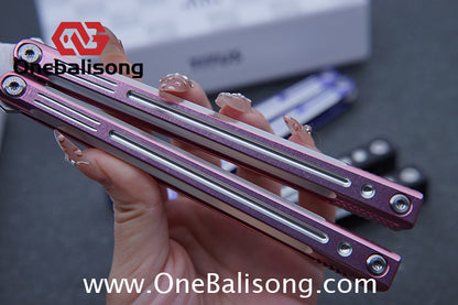 TITUS Orion Clone Balisong Aluminum Alloy Handle Stainless Steel Fake Blade Bushing