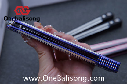 TITUS Orion Clone Balisong Aluminum Alloy Handle Stainless Steel Fake Blade Bushing