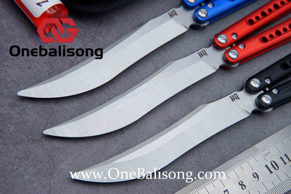 HR DOOM Balisong Aluminum Alloy Handle 14c28n Stainless Steel Blade Bushing