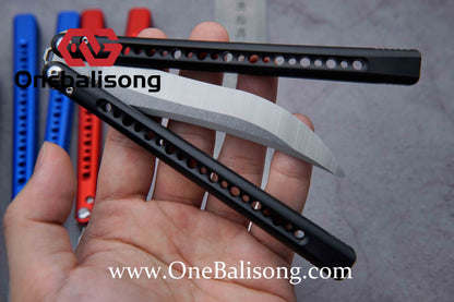 HR DOOM Balisong Aluminum Alloy Handle 14c28n Stainless Steel Blade Bushing