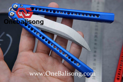 HR DOOM Balisong Aluminum Alloy Handle 14c28n Stainless Steel Blade Bushing