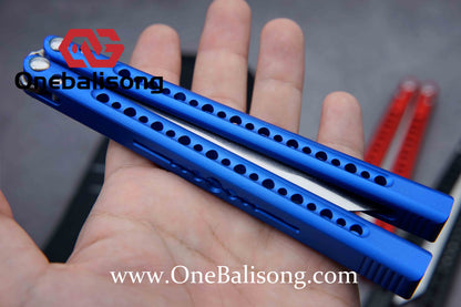 HR DOOM Balisong Aluminum Alloy Handle 14c28n Stainless Steel Blade Bushing