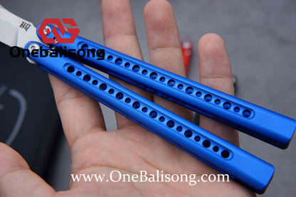 HR DOOM Balisong Aluminum Alloy Handle 14c28n Stainless Steel Blade Bushing