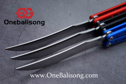 HR DOOM Balisong Aluminum Alloy Handle 14c28n Stainless Steel Blade Bushing