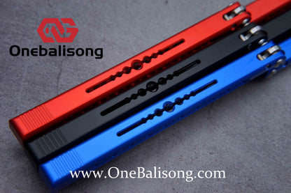 HR DOOM Balisong Aluminum Alloy Handle 14c28n Stainless Steel Blade Bushing