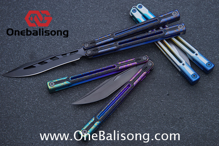 RAD Cygnus V2 Genuine Balisong Titanium-6AL-4V Handle CPM-S35VN Stainless Steel Blade Bushing