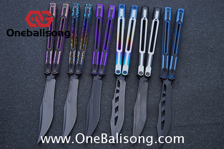 RAD Cygnus V2 Genuine Balisong Titanium-6AL-4V Handle CPM-S35VN Stainless Steel Blade Bushing