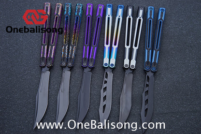 RAD Cygnus V2 Genuine Balisong Titanium-6AL-4V Handle CPM-S35VN Stainless Steel Live Blade Bushing