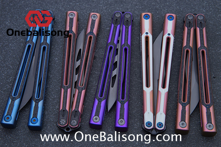 RAD Cygnus V2 Genuine Balisong Titanium-6AL-4V Handle CPM-S35VN Stainless Steel Blade Bushing