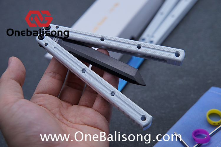Cold Blade Kraken Balisong Ceramic Coating Aluminum Alloy Handle Stainless Steel Step Fake Blade Bushing