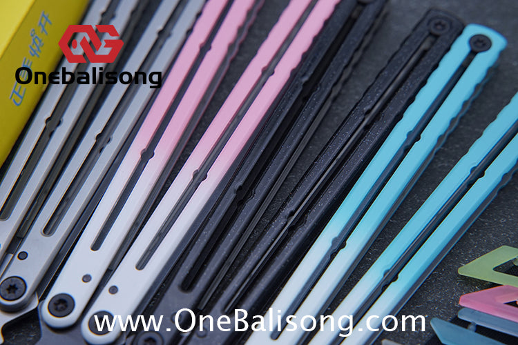 YY Noctilucent Steel Kraken Balisong Clone  Stainless Steel Handle Stainless Steel Blade Bushings